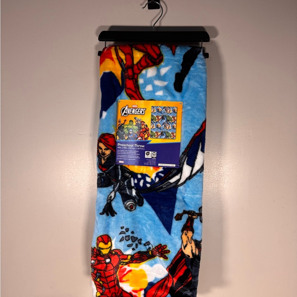 Marvel Avengers Blue and Red Throw Blanket
